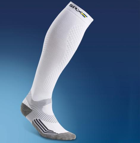 Sports compression sock white