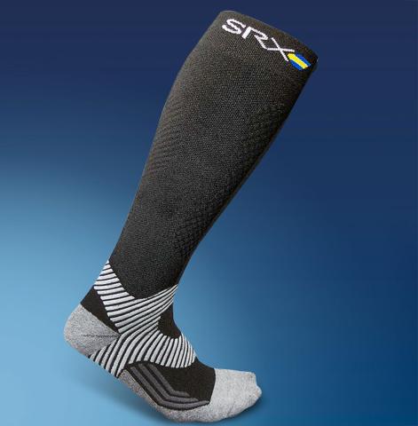 Sports compression sock black